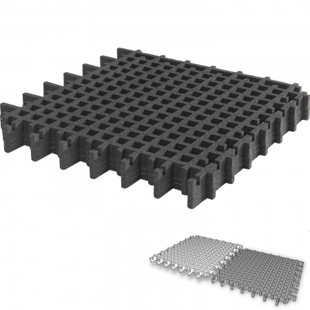 Rasengitterplatten schwarz | 100 x 100 x 10 cm | FH 3,00 m